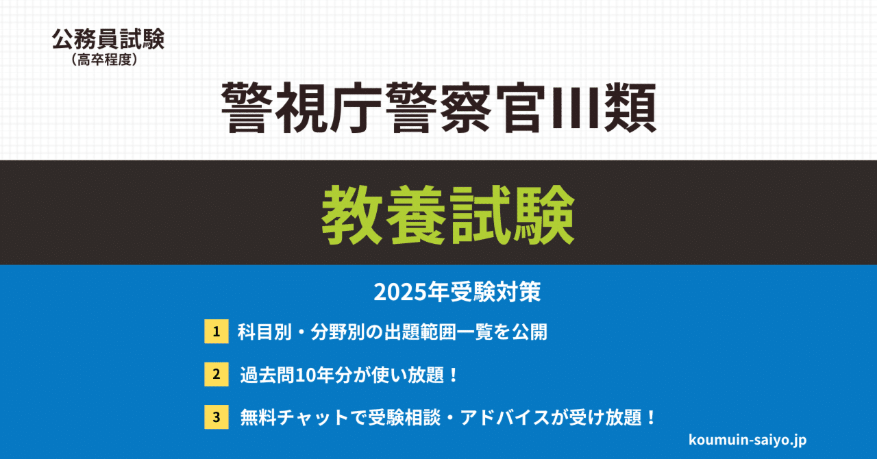 警視庁科目別・テーマ別過去問題集警察官1類〈2025年度採用版〉―公務員