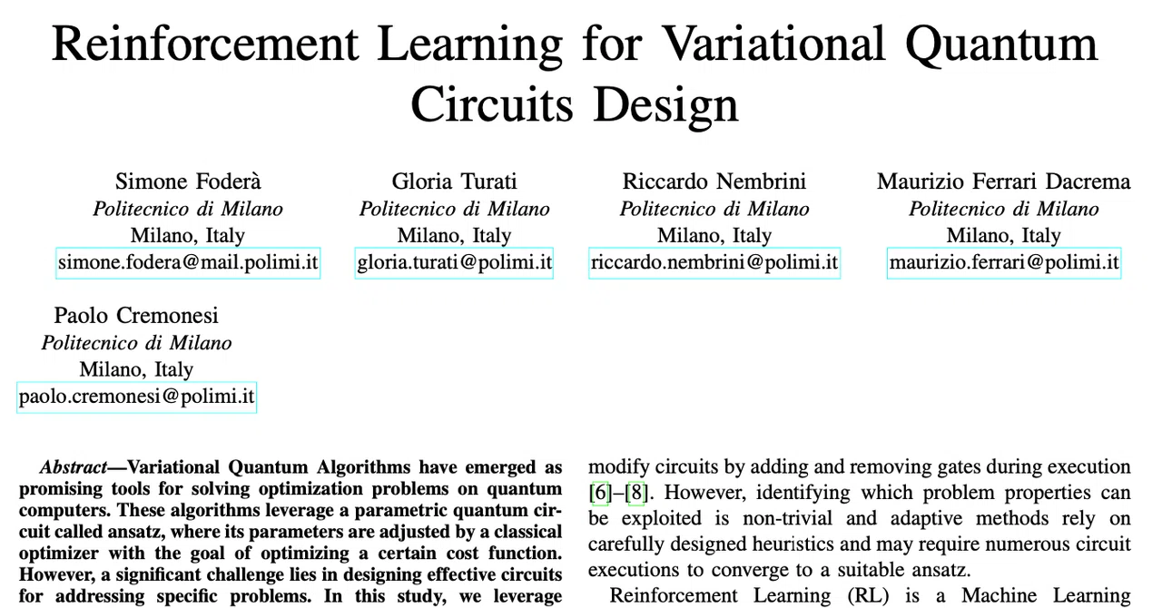 Reinforcement Learning for Variational Quantum Circuits Design｜Victor ...