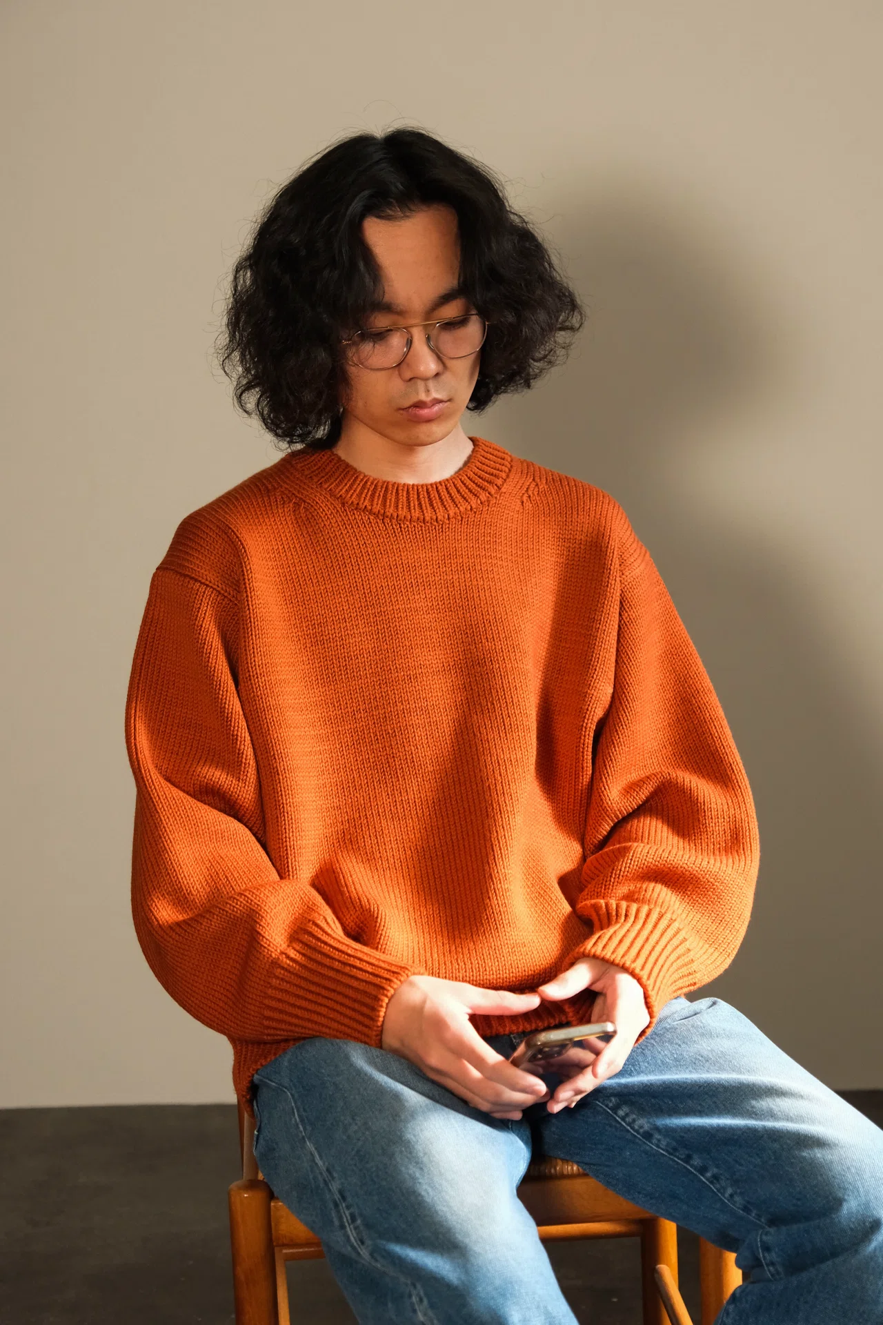 Olde H & Daughter WOOSTED WOOL CREW NECK