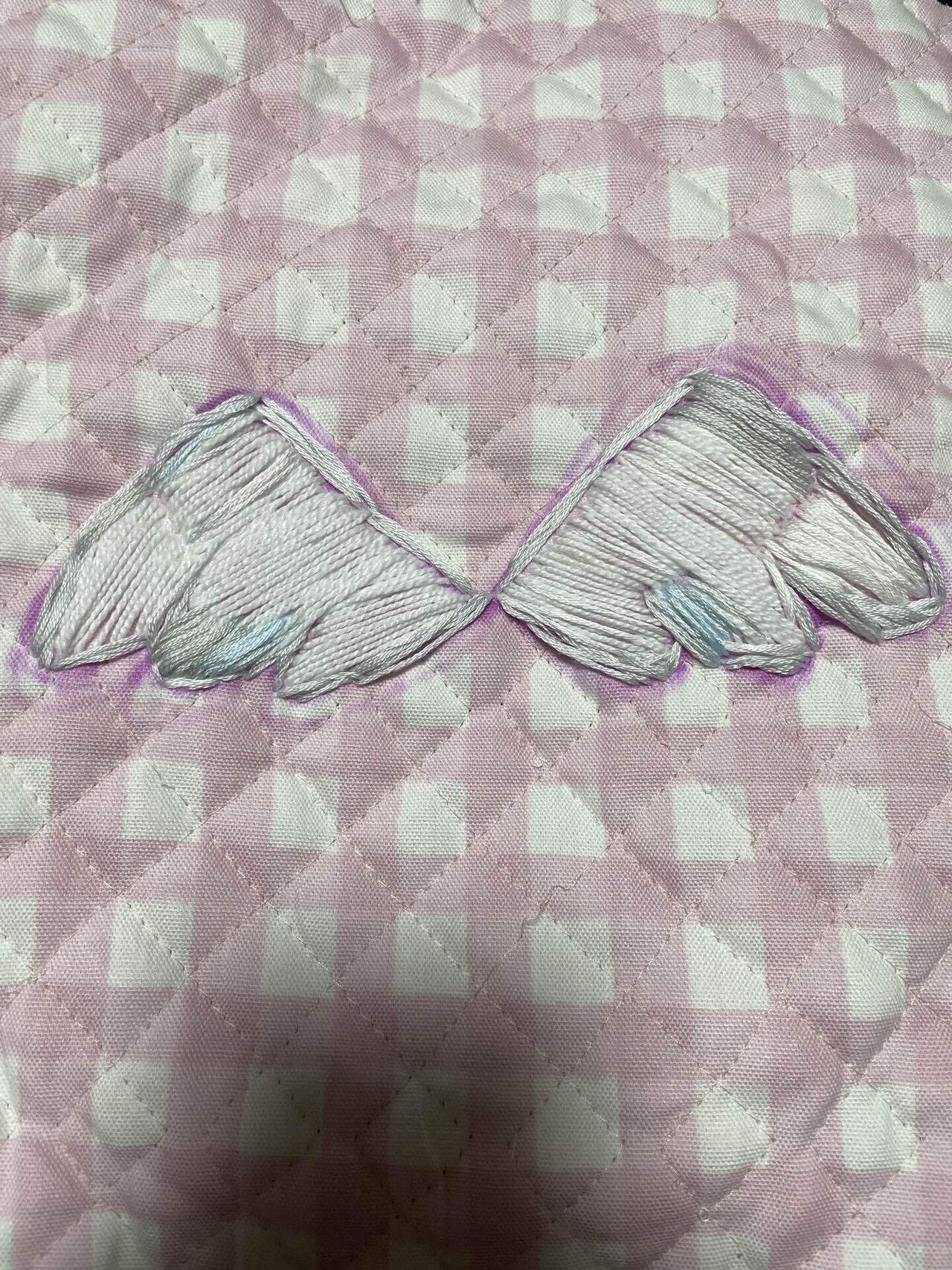 天使の羽刺繍˙˚ʚ✞ɞ˚˙｜刺繍図鑑