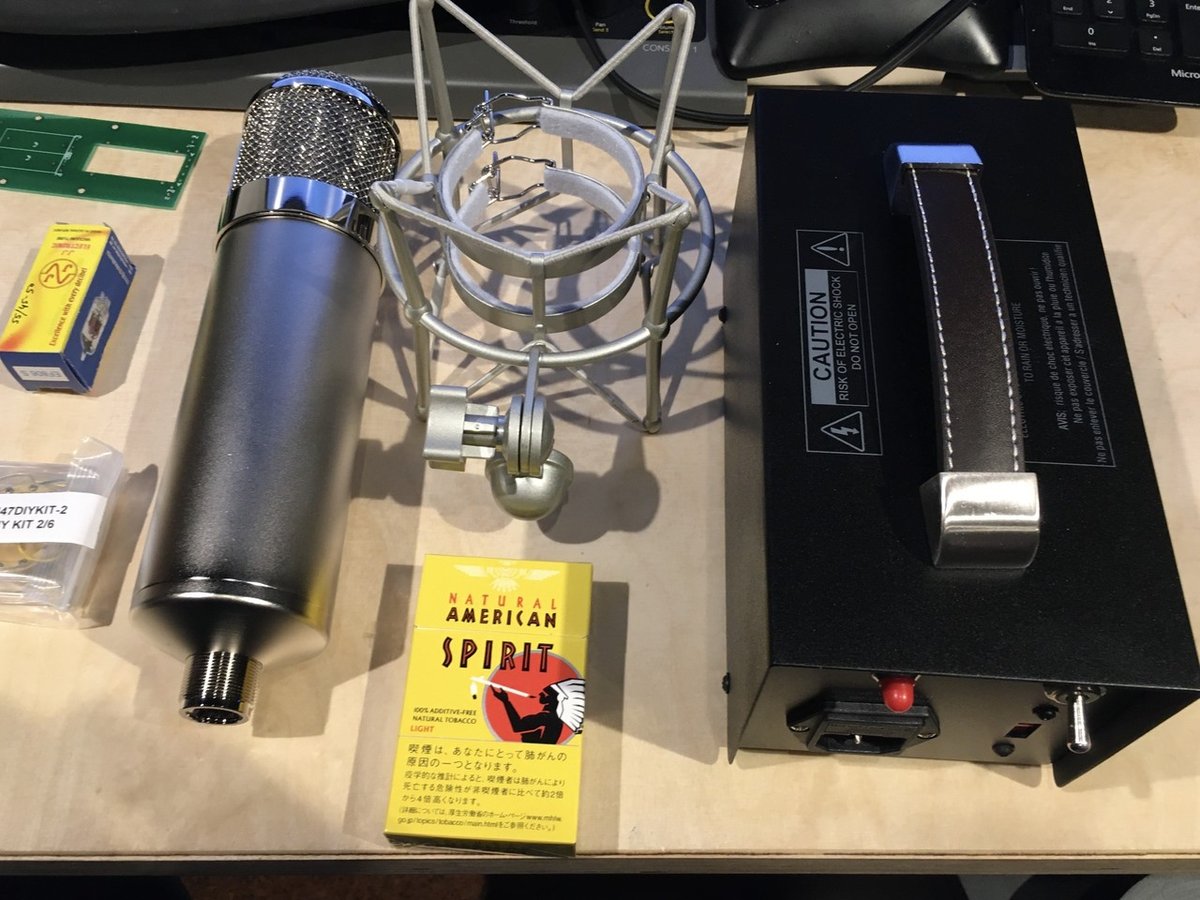 新品 自作 コンデンサーマイク Neumann KM88 うす 1:1 クローン回路 