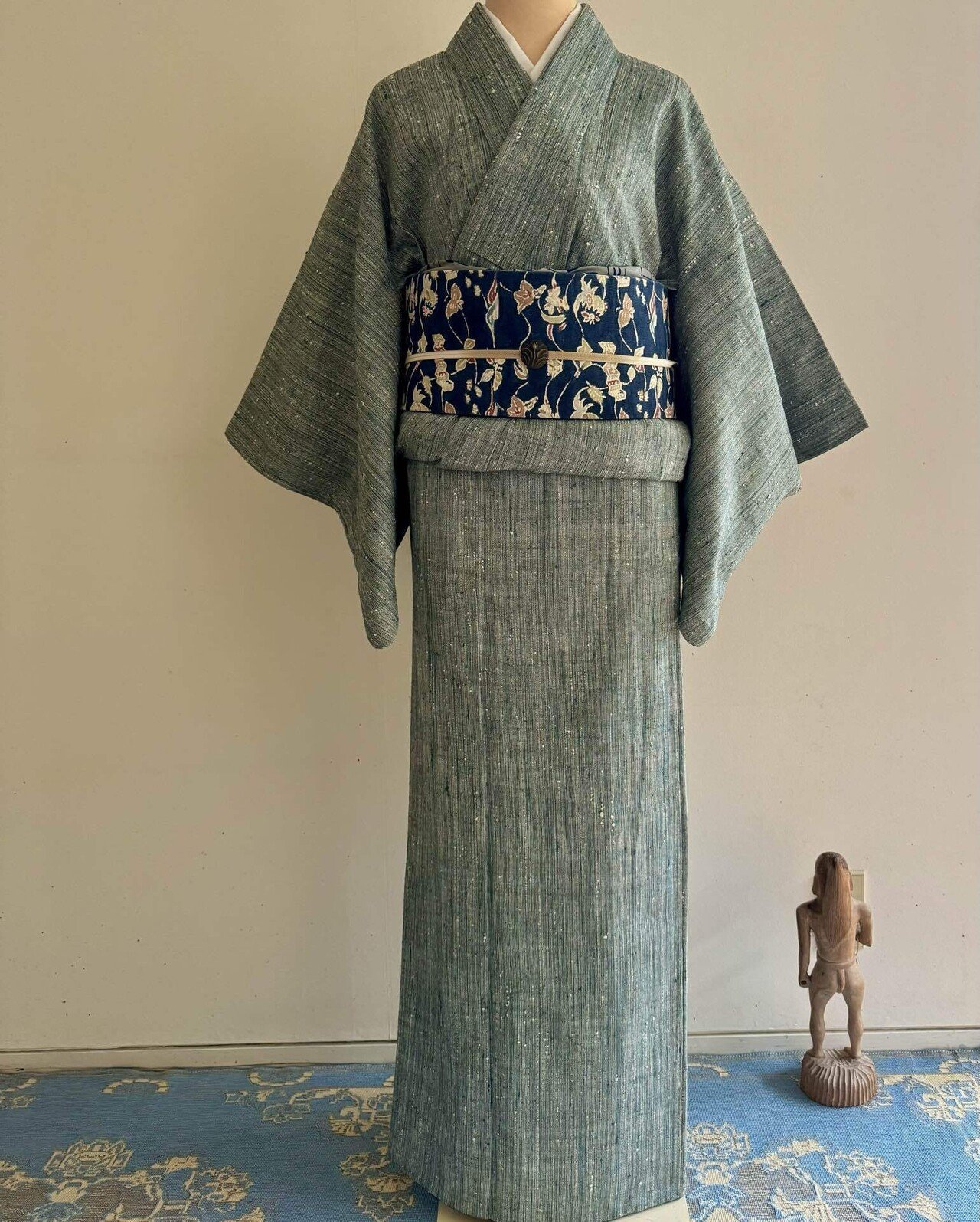 浦野理一薄緑経節着物｜夢吉きもの