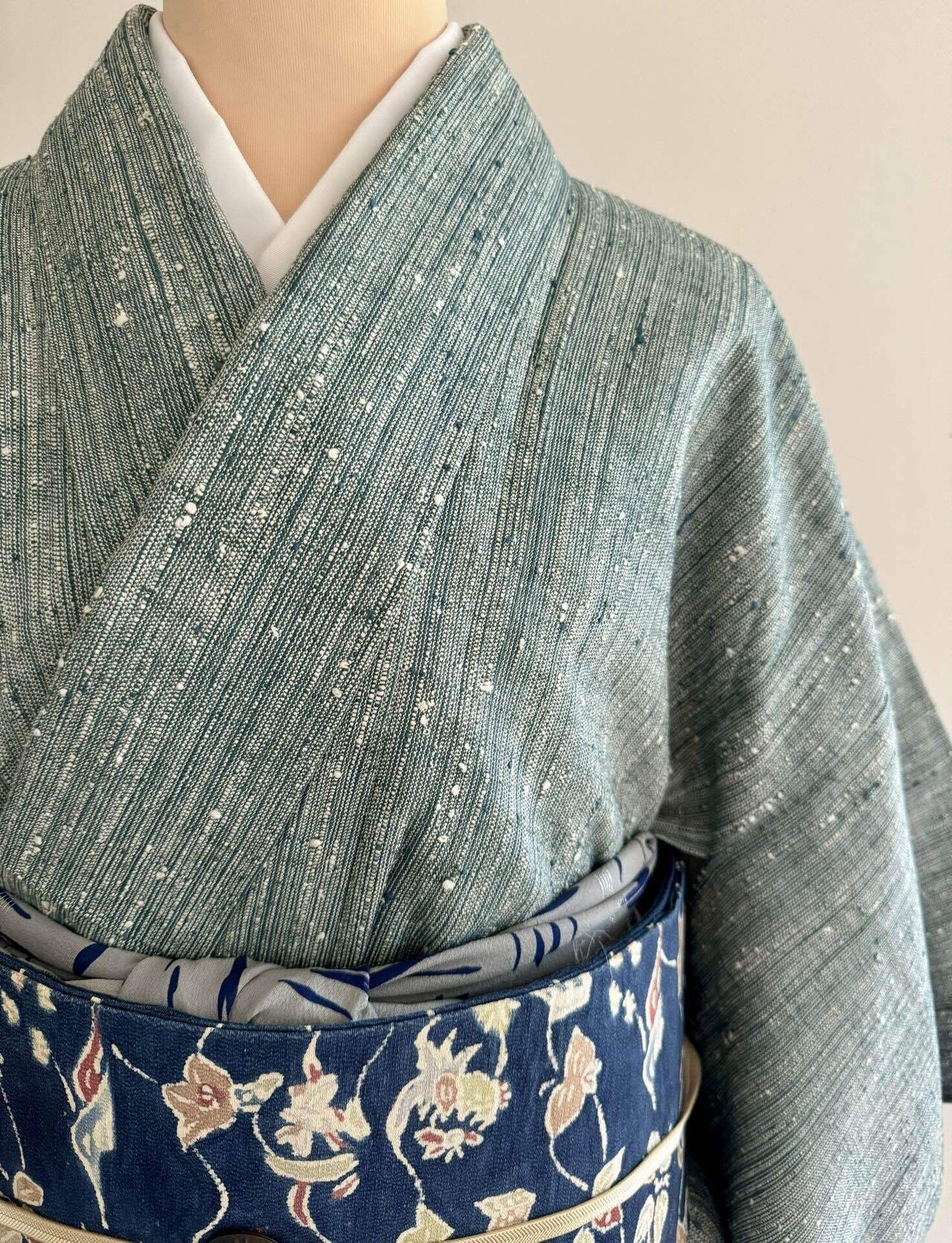 浦野理一薄緑経節着物｜夢吉きもの