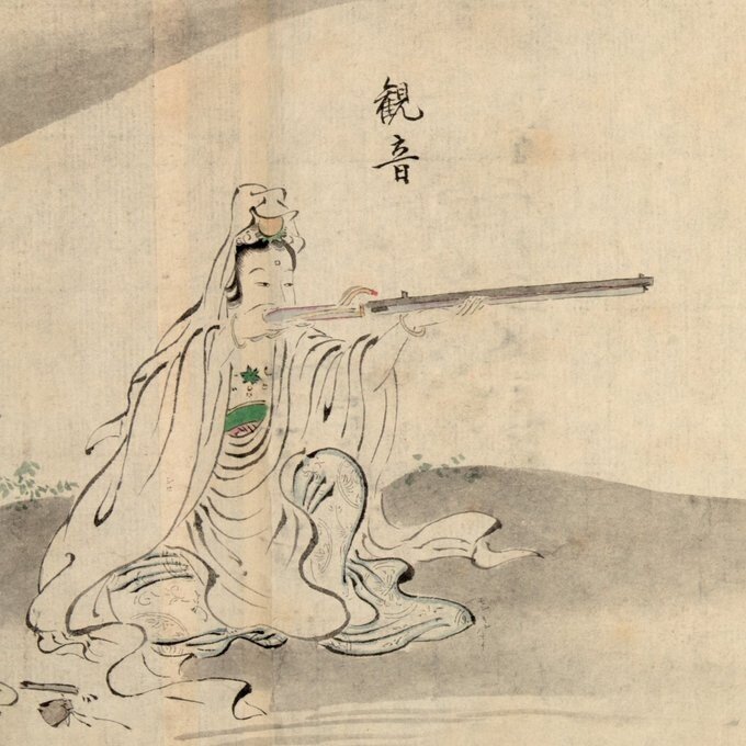 観音菩薩は人を救済してくれる仏様だ。この勇ましい観音様の画像は美形