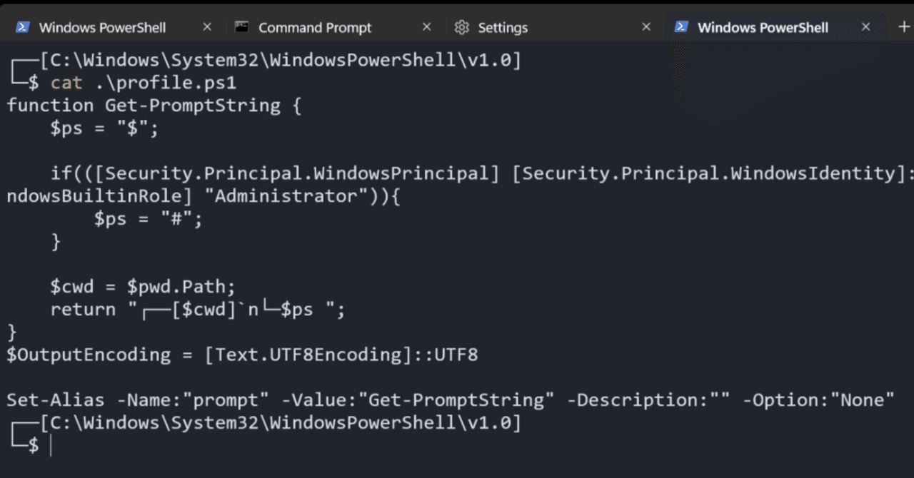 PowerShellをモテプロンプトに変える｜((void*)0)