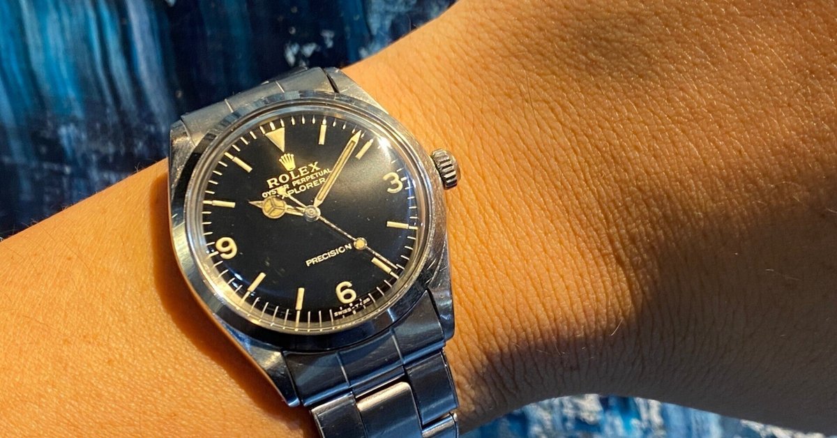 こば☆希少 純正 Rolex Ref.5500 純正 エクスプローラー☆ ロレックス ボーイズ エクスプローラーRef.5500 漆黒ミラー 65年