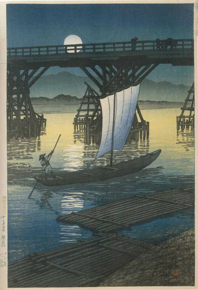 【鈴木 清 水彩画 風景画 】貝殻のある夜の海辺 鈴木 清 水彩画 風景画 】貝殻のある夜の海辺
