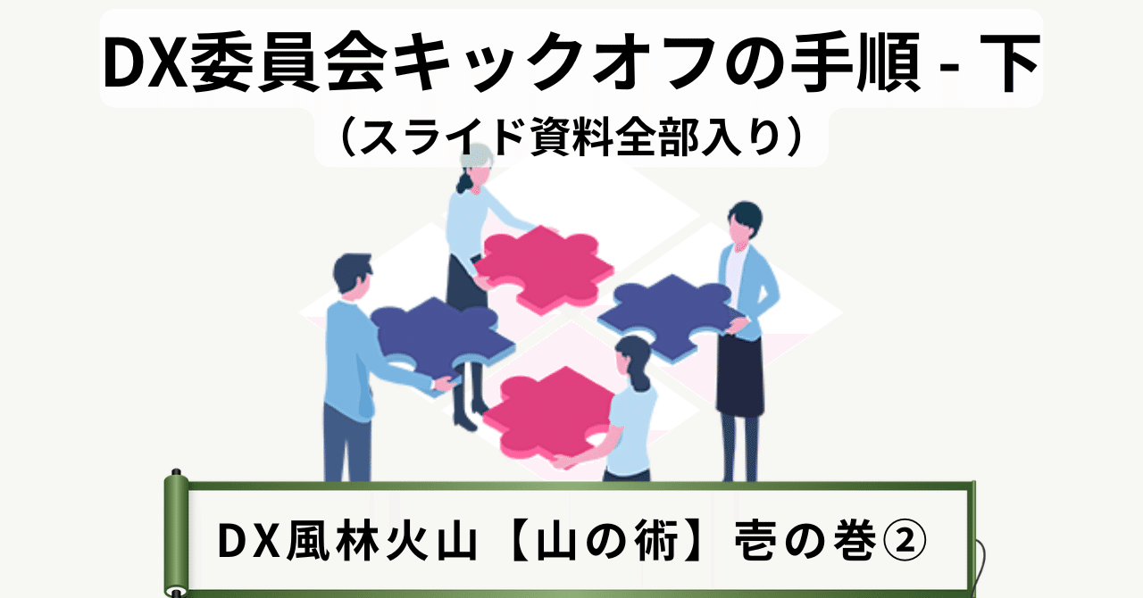 DX推進担当者向け：DX委員会キックオフの手順（スライド資料全部