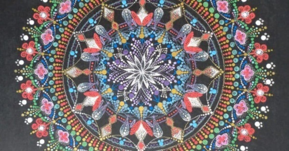 絵画 マンダラ ペン画 ペンだけあればOK 楽描き曼荼羅アート - YouTube