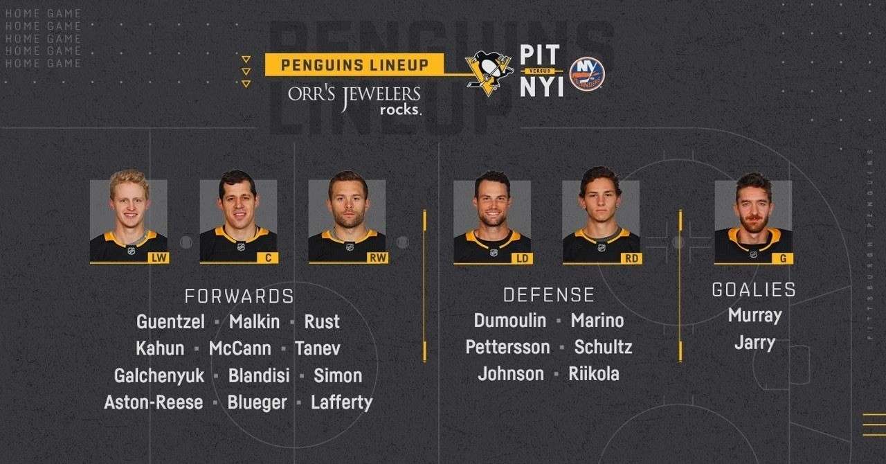 Nhl Nyi Vs Pit Pit Tue Nov 19 2019 ｜hoppenguins｜note