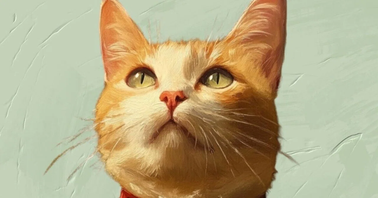 猫の似顔絵を油絵風に｜Aki