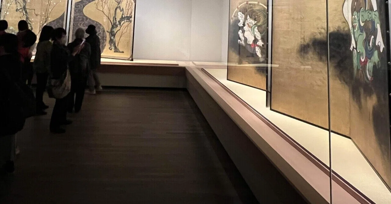 国宝紅白梅図×重文風神雷神図、ルビンの壺｜yuukee