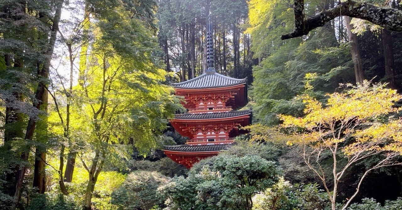 日本画　京都　岩船寺宵桜　三重塔　内田英湖 日本画 京都 岩船寺宵桜 三重塔 内田英湖Ω