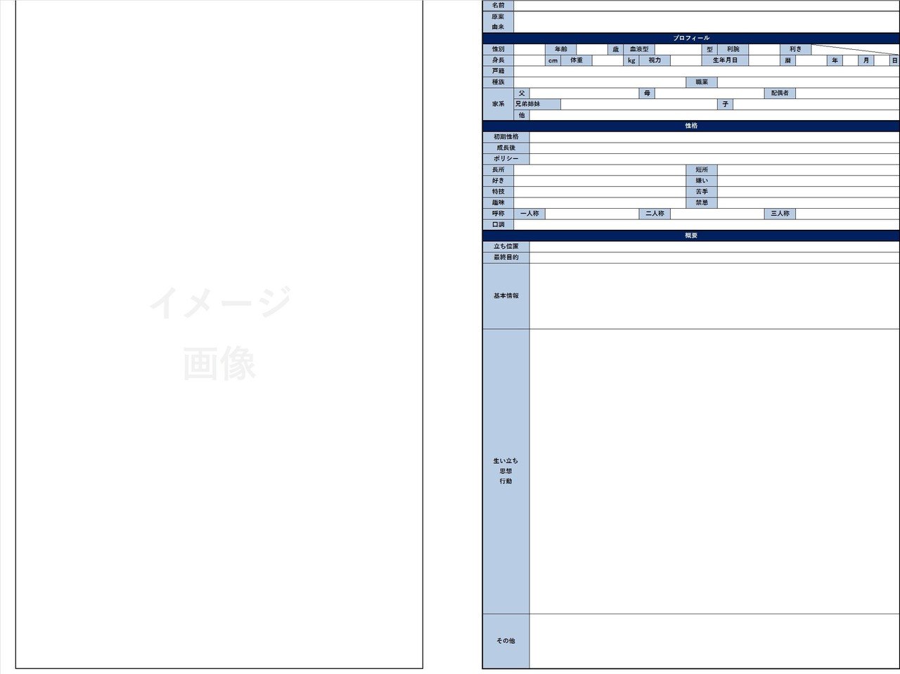 キャラ設定 テンプレート 霜海 Note キャラ設定 テンプレート 霜海 Note