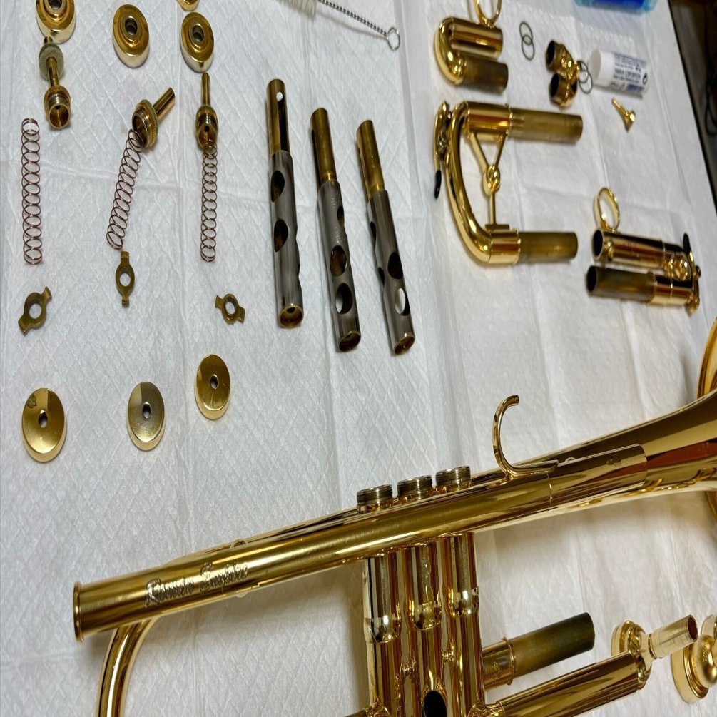 トランペットの管内洗浄。｜荻原明（おぎわらあきら）：トランペット