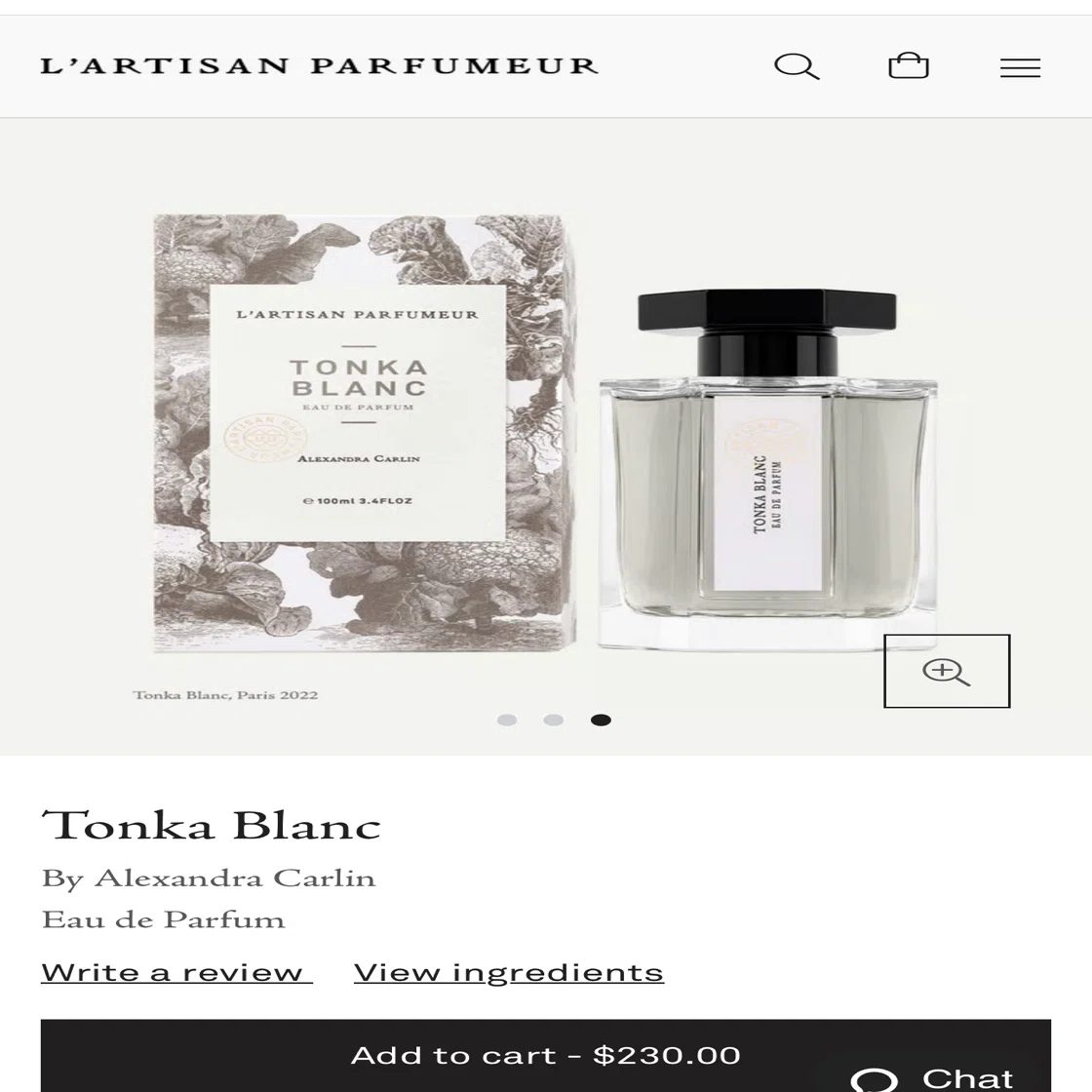 1 Tonka Blanc / L'ARTIZAN PARFUMEUR｜東湖