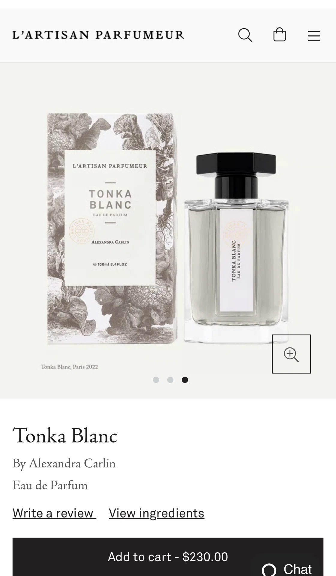 1 Tonka Blanc / L'ARTIZAN PARFUMEUR｜東湖