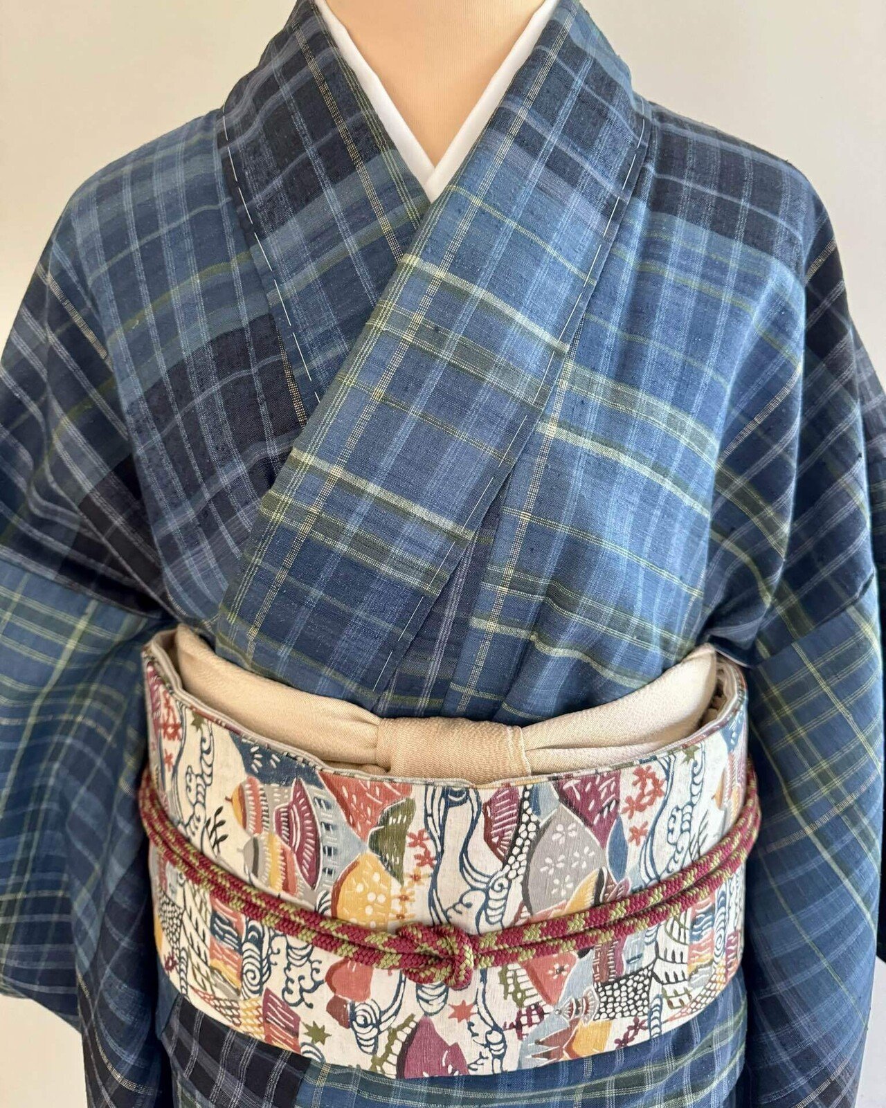 紺色郡上紬着物｜夢吉きもの