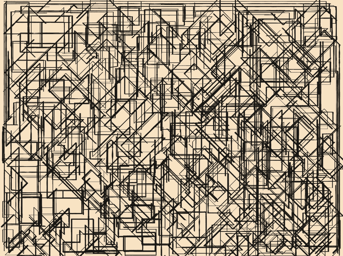 GEOMETRIC ABSTRACT II 図案 幾何学絵画 テキスタイル見本帳