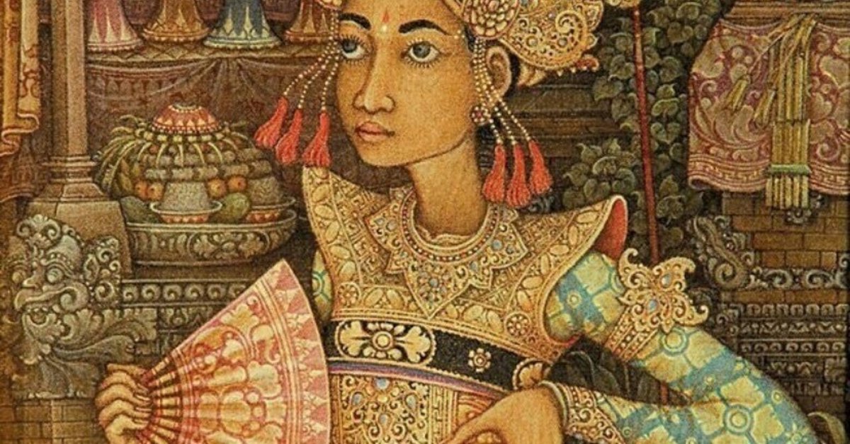 ⭐︎特注品/バリ舞踊の踊り子をモチーフにした木彫りの置物/立幅40