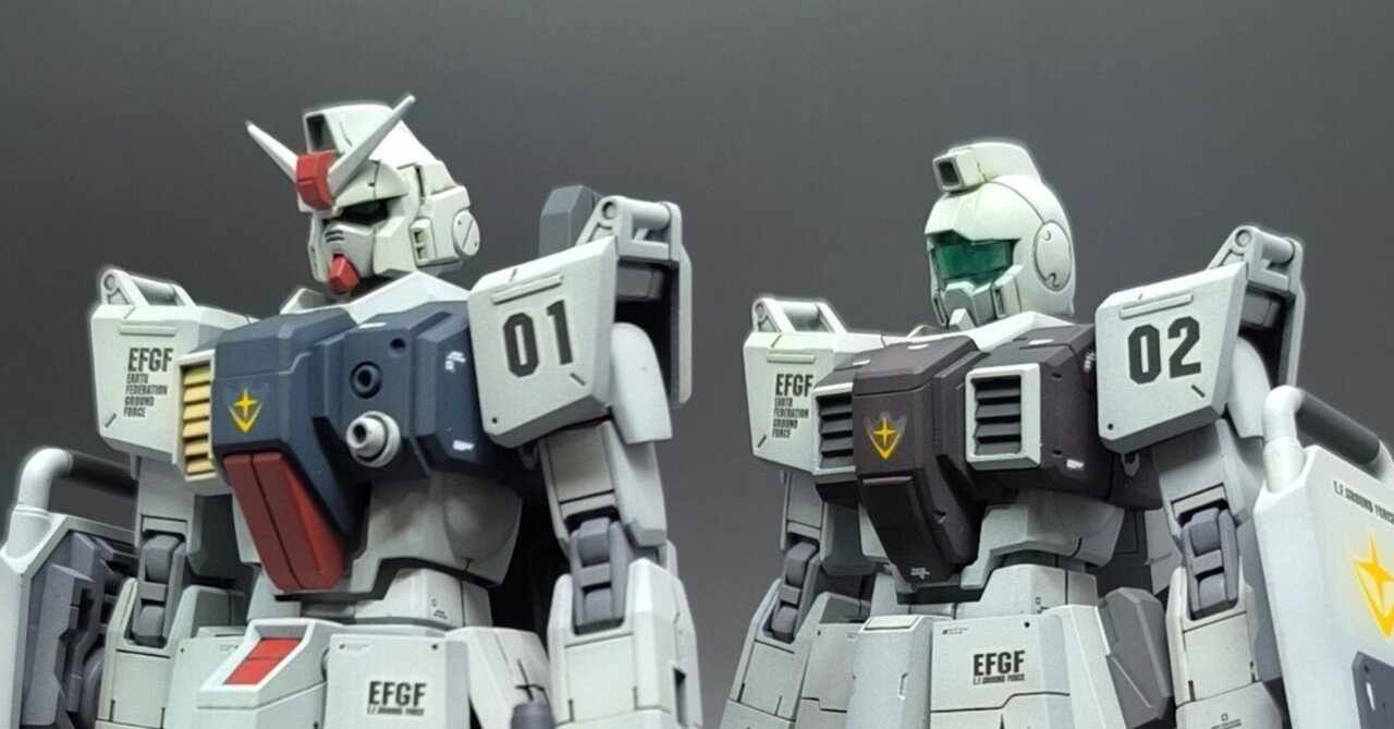 MG ガンダム4号機、陸戦型ジム セット 完成】陸戦型ガンダム&陸戦型ジム｜やきそば