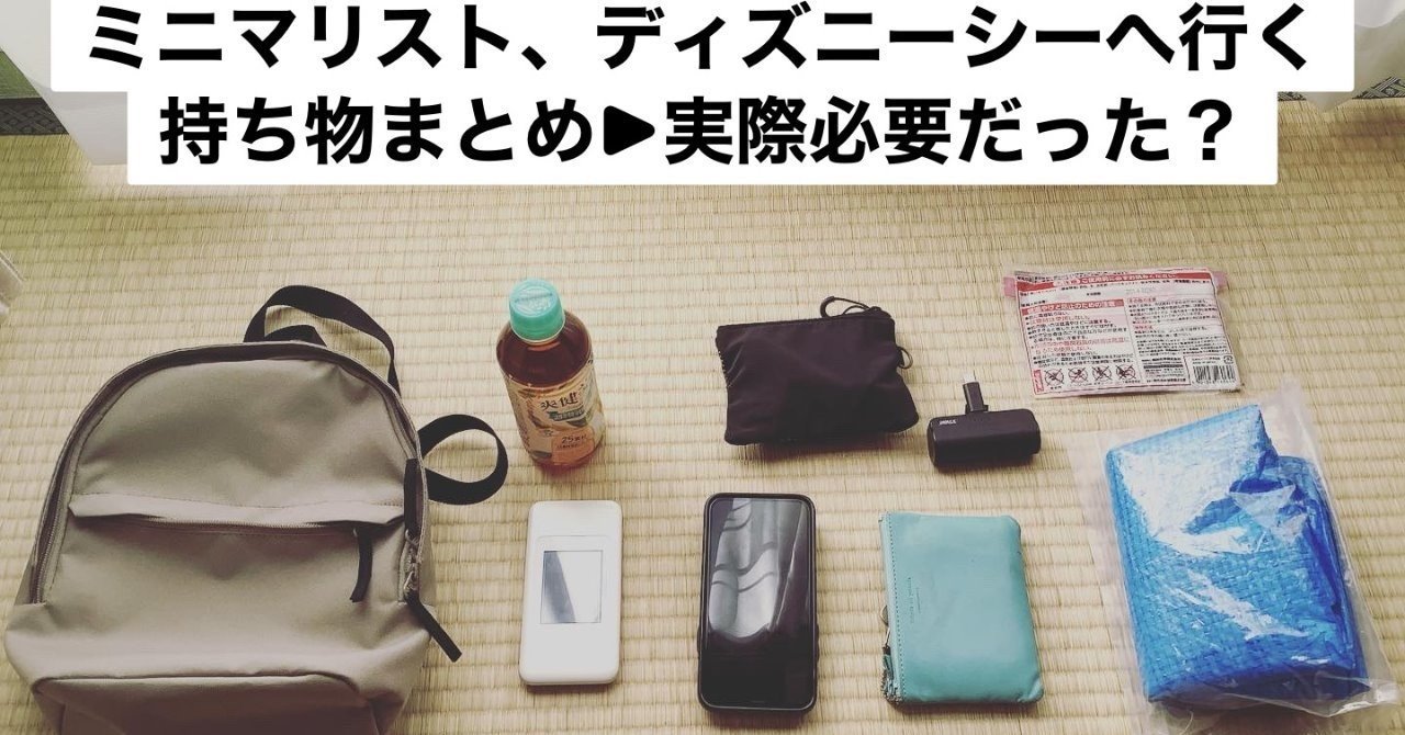 ミニマリスト ディズニーシーへ行く 持ち物まとめ 実際必要だった マナミ 在宅多動クリエイター Note ミニマリスト ディズニーシーへ行く 持ち物まとめ 実際必要だった マナミ 在宅多動クリエイター Note