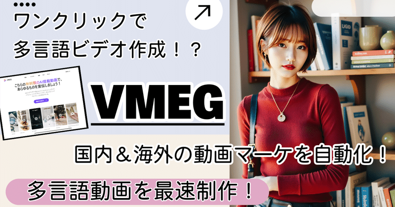 【たった3ステップで動画制作が完了？！😲 AI動画編集ツールVMEGで時間とコストを大幅削減！】VMEGは、AIによる自動編集、翻訳、音声合成機能を搭載した革新的な動画制作プラットフォーム。複雑な編集作業や外注はもう不要！誰でも簡単にプロ並みの動画を作成できます。多言語対応、リップシンク機能も搭載し、グローバル展開にも最適。無料プランで気軽に試せるので、まずはVMEGで動画制作の効率化を体験してみよう！