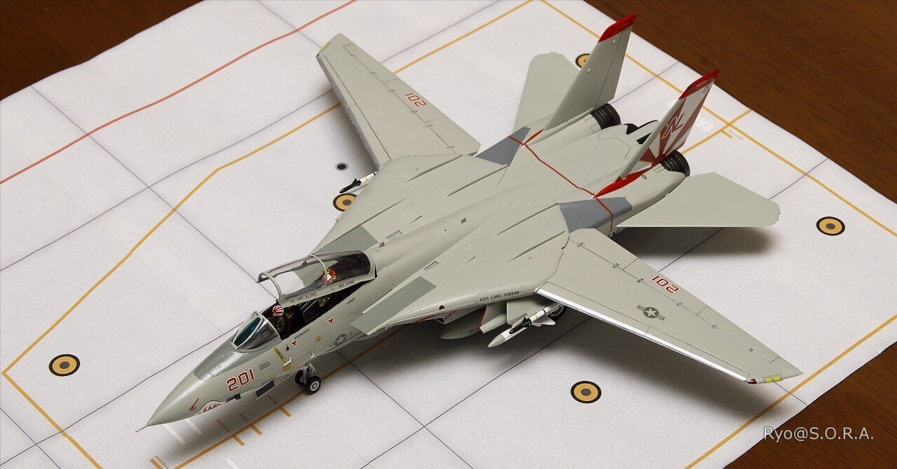 プラモデル製作記 ハセガワ 1/72 F-14A トムキャット(ハイビジ)｜Ryo
