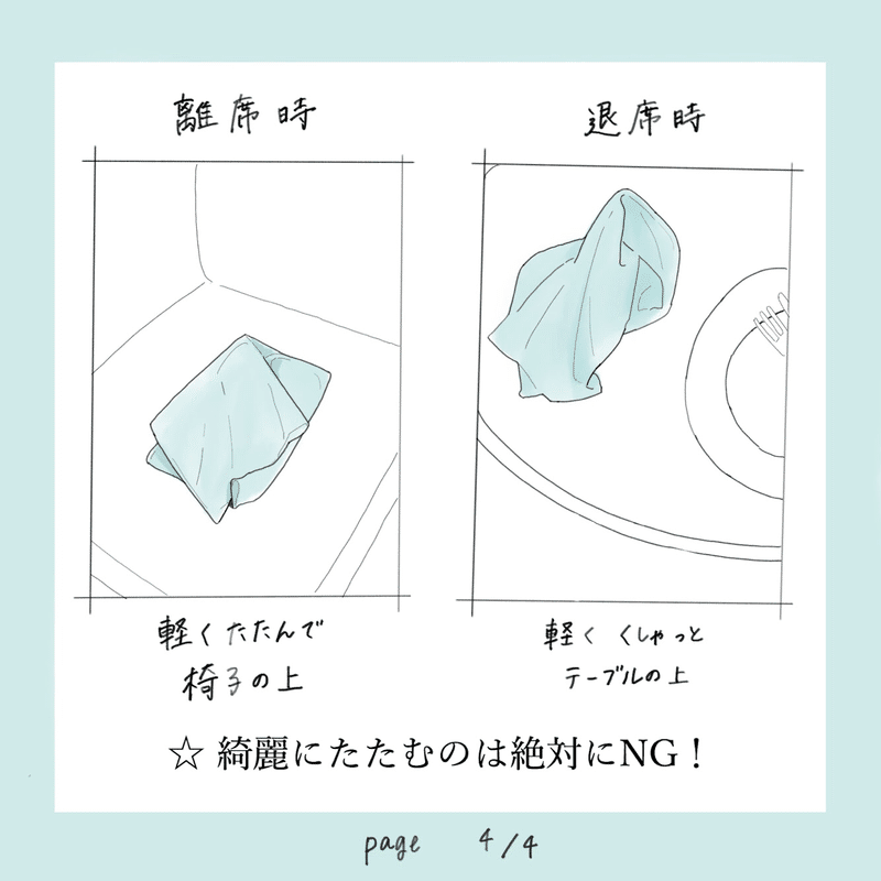 ナプキンの使い方 Sofia Note