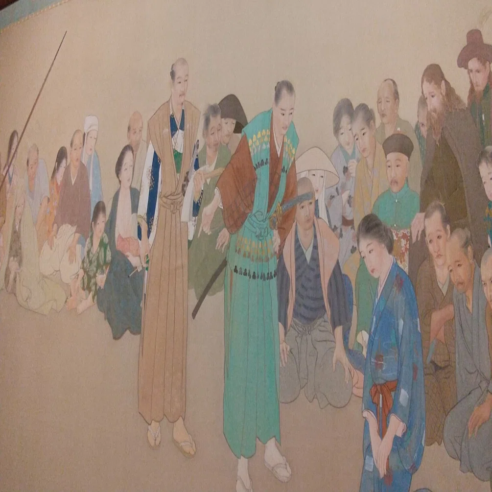 庄三作 双耳扁壷 古九谷 手描竹林人物図 文化遺産オンライン 彩陶双耳壺 美品 蒐集家放出骨董 時代物 古美術 工芸品