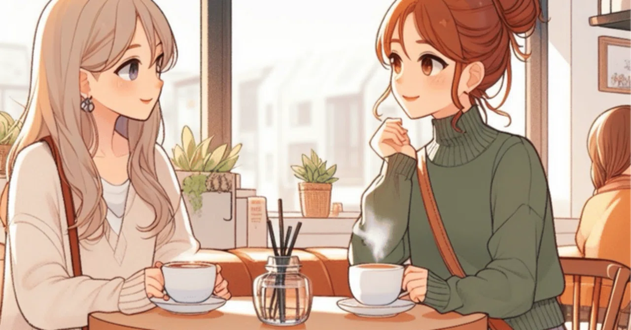 I had a fun time having lunch with my friend｜直射日光