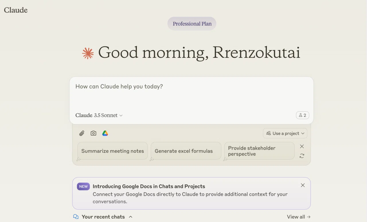 Claude（有料版）がGoogle Drive経由でGoogle Docに対応しました。 これは、Claudeを有料で使っている人は ...