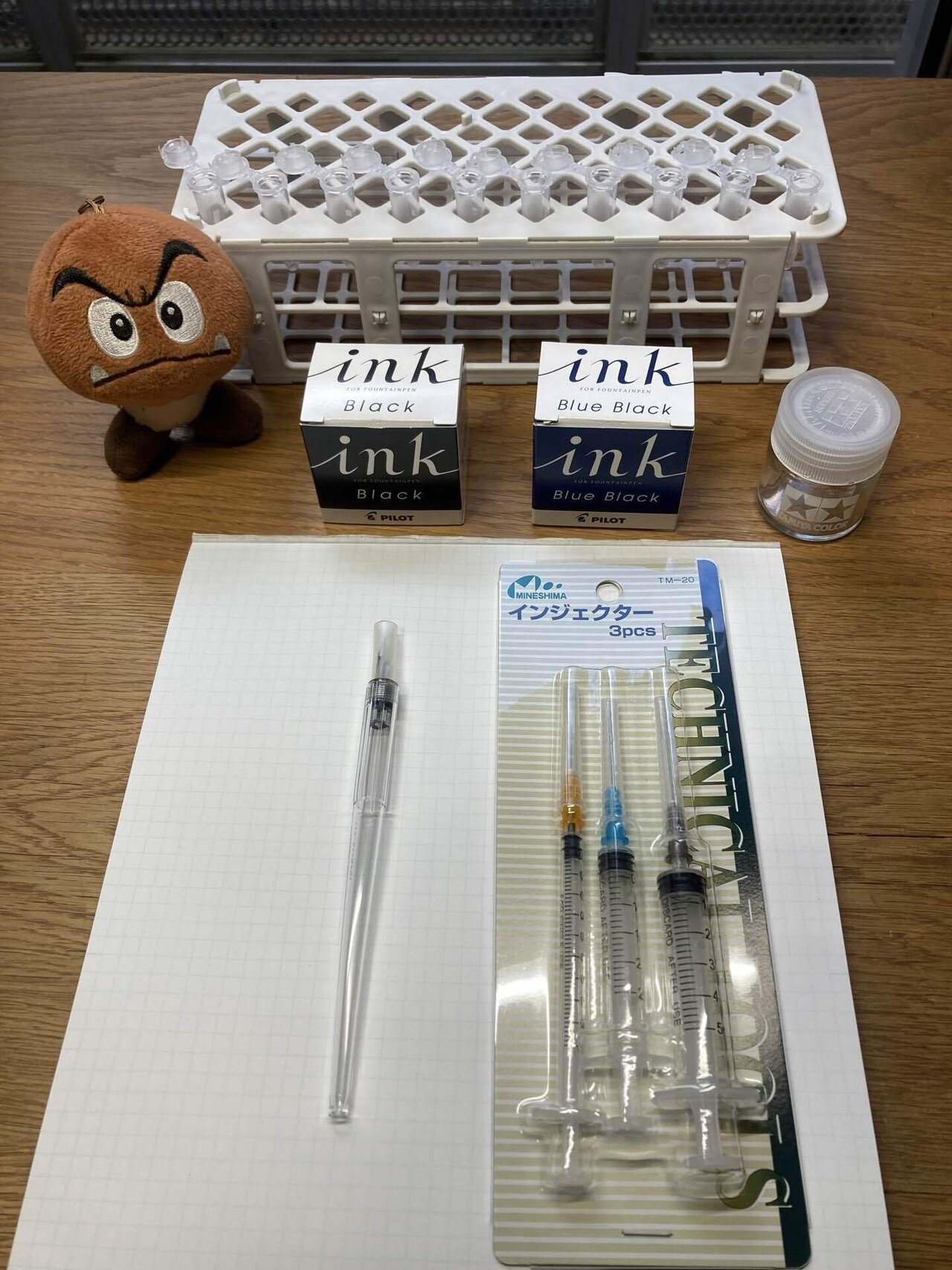 パイロットの標準的なインクの混色実験 一般書記用 瓶インク ブルー