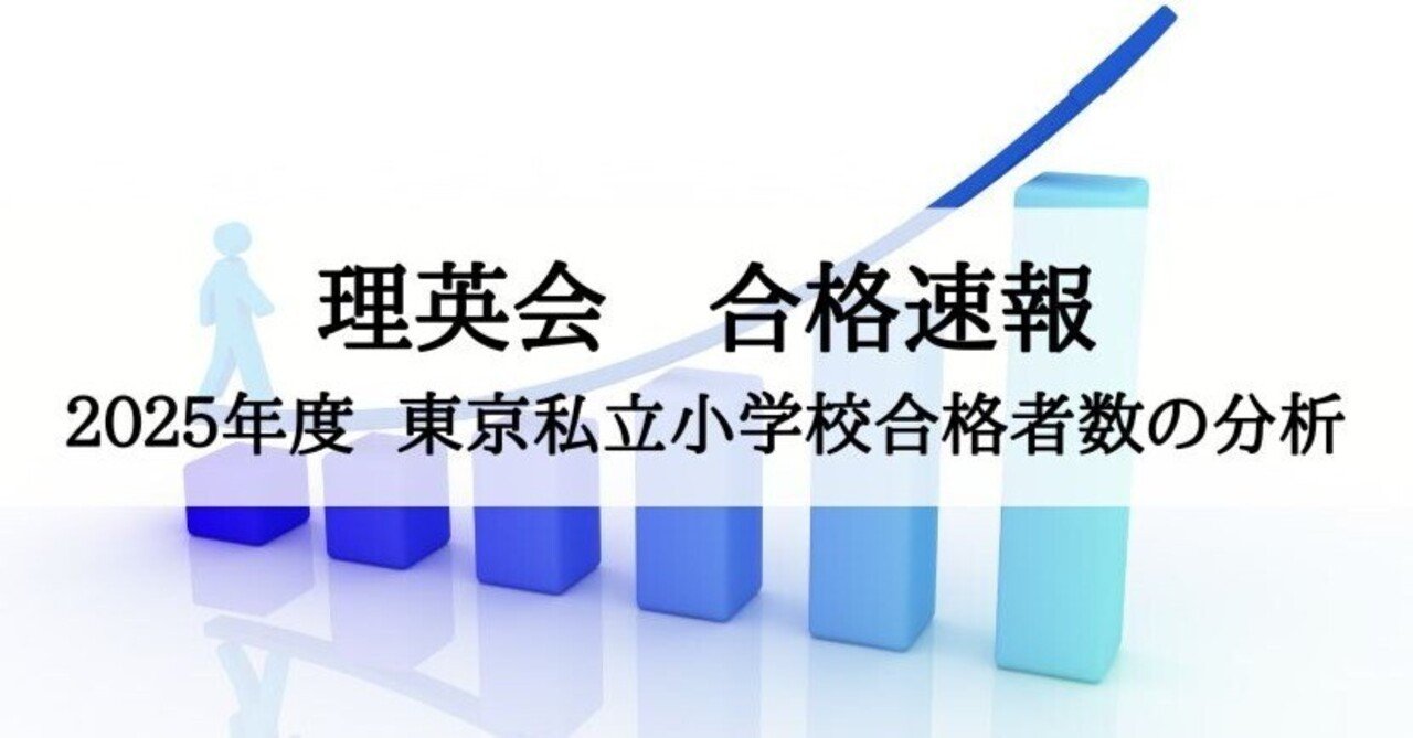 理英会】合格速報2025 東京都私立小学校の分析まとめ｜絶対合格！！お