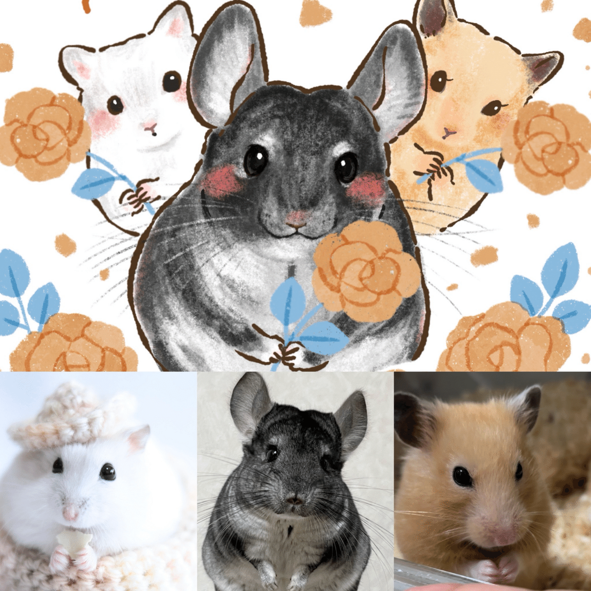うちの子似顔絵イラスト☆ペット飼い主プレゼント☆犬猫鳥