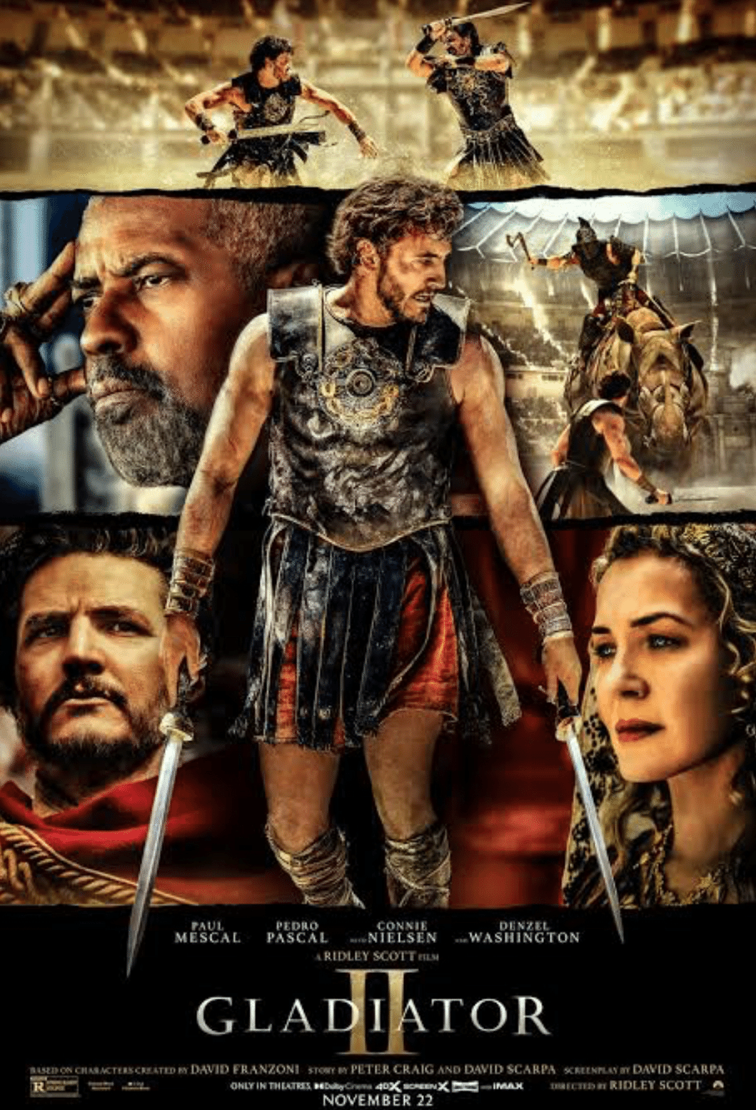 映画 グラディエーター2 デンゼル コニー フレッド 等4名 直筆サイン 証拠有 映画 グラディエーター2 デンゼル コニー フレッド 等4名 直筆