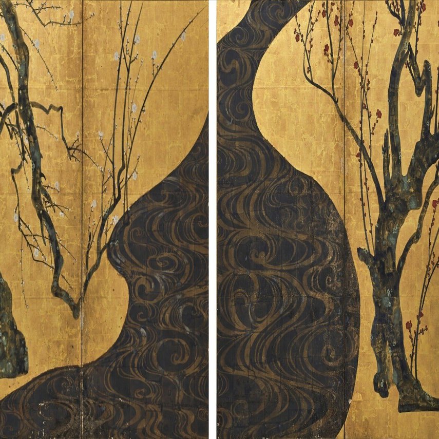 黄金に溶ける色彩 －尾形光琳の屏風絵を巡る随想｜ミック@アート好きの