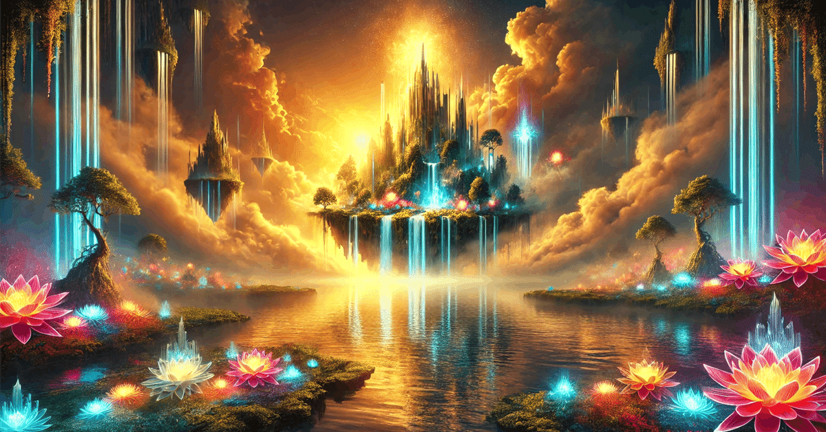 抽象画 自然と幻想的な風景 Stable Diffusionで幻想的な風景アートを作成する：自然と想像力