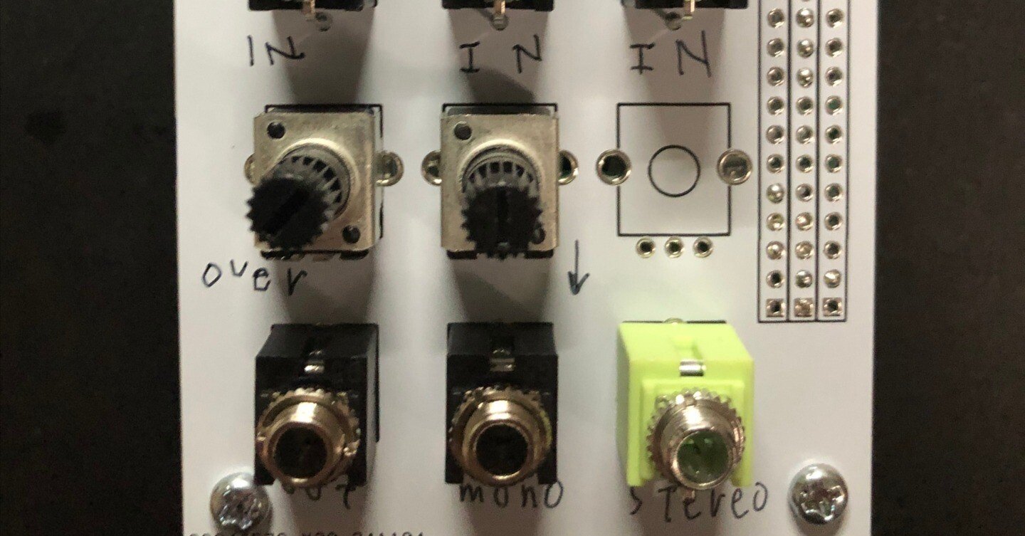 モジュラーシンセを作る 自作モジュール DIY ディストーションミキサー