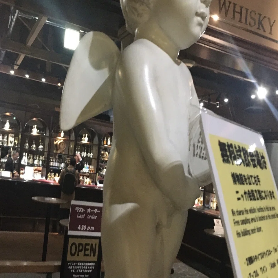 パブミラー「ニッカウヰスキー余市蒸溜釜」原画 奥山義八郎 パブミラー