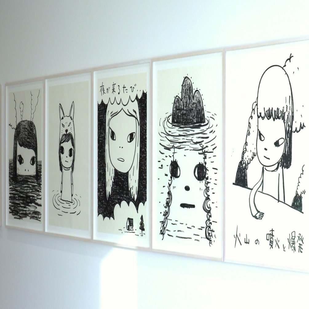 Yoshitomo Nara 黒白木版画 女の子 カタログ・レゾネ | YOSHITOMO NARA The Works - 奈良美智オンライン