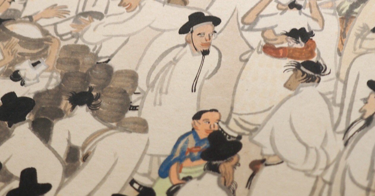 大正時代に前田青邨が歩いて描いて書いた朝鮮半島の風景…《朝鮮之巻