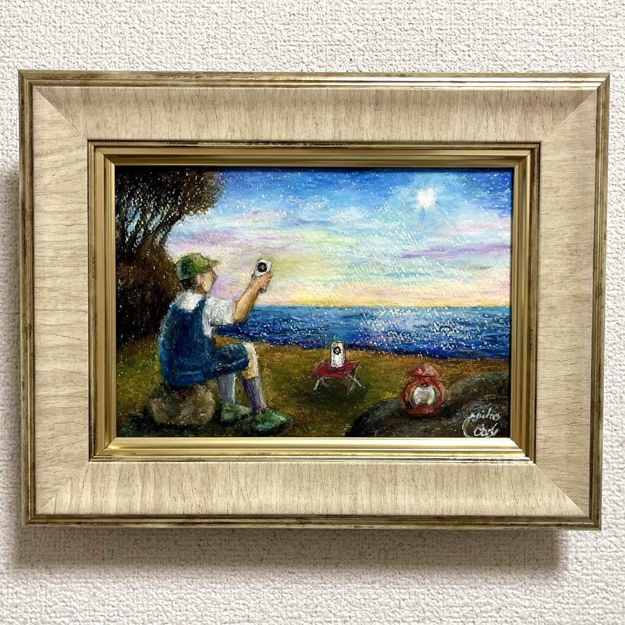 オイルパステルでリメイク作品制作｜オダ悠生コ