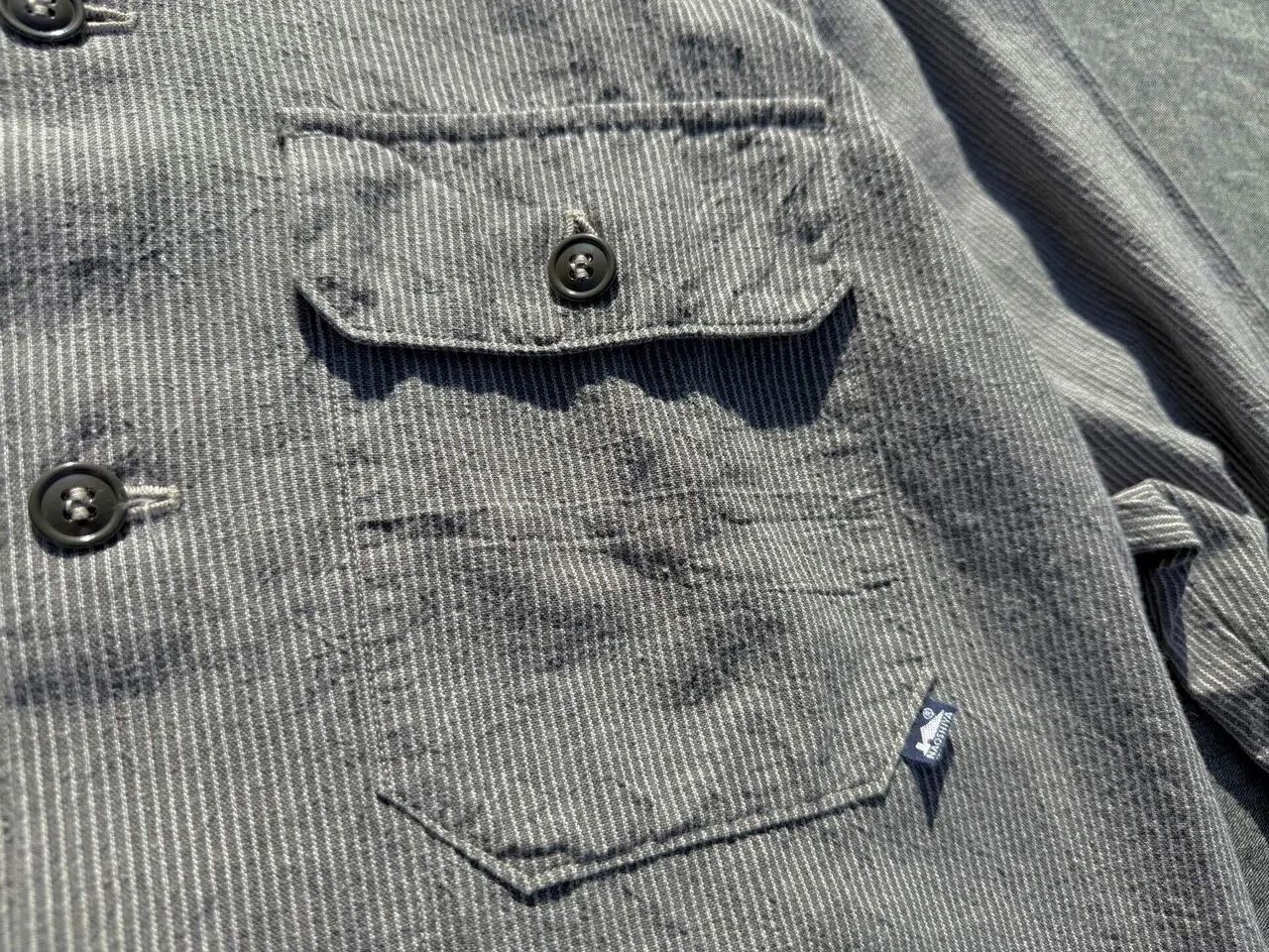 NAOSHIYA CUSTOM FACTORY 藍と柿渋のストライプシャツ 完売 メンズ