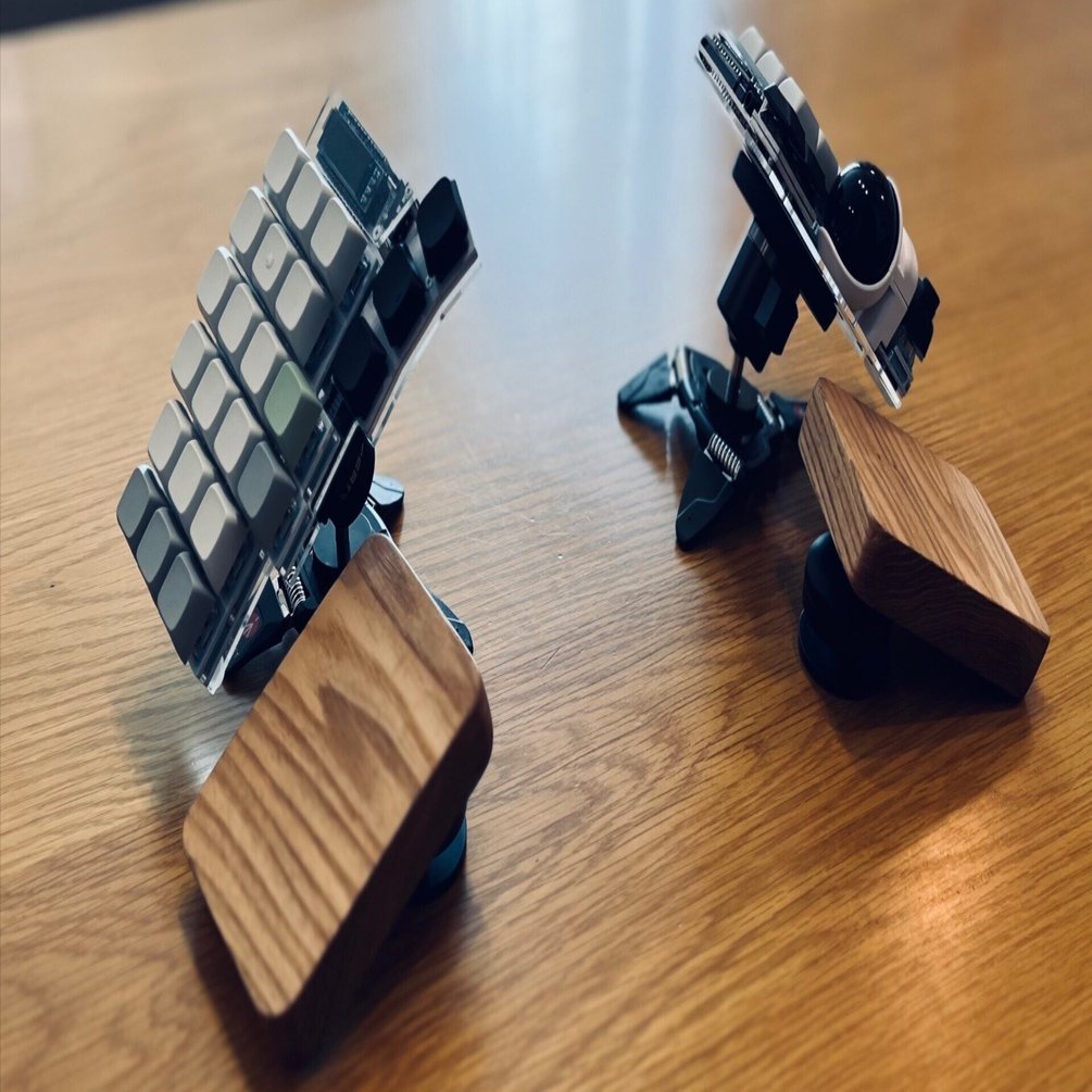 Keyball44｜わたしの貧弱な親指の負担を減らすためのさらなる工夫｜mame