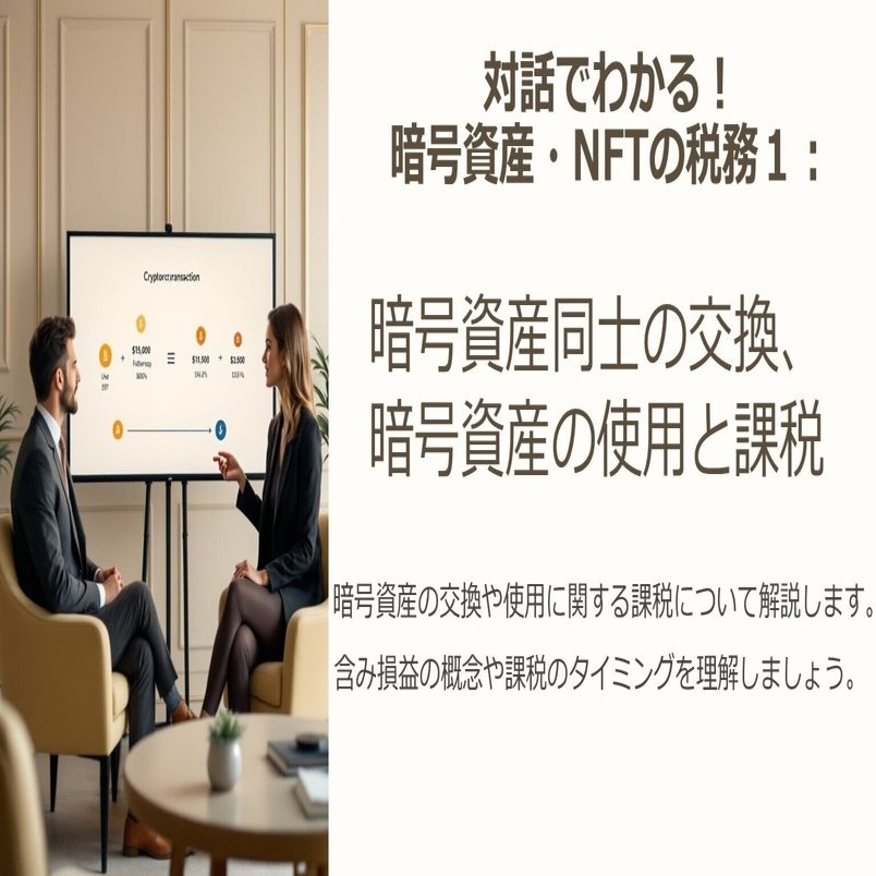 対話でわかる！暗号資産・NFTの税務１：暗号資産同士の交換、暗号資産の使用と課税｜泉絢也・藤本剛平