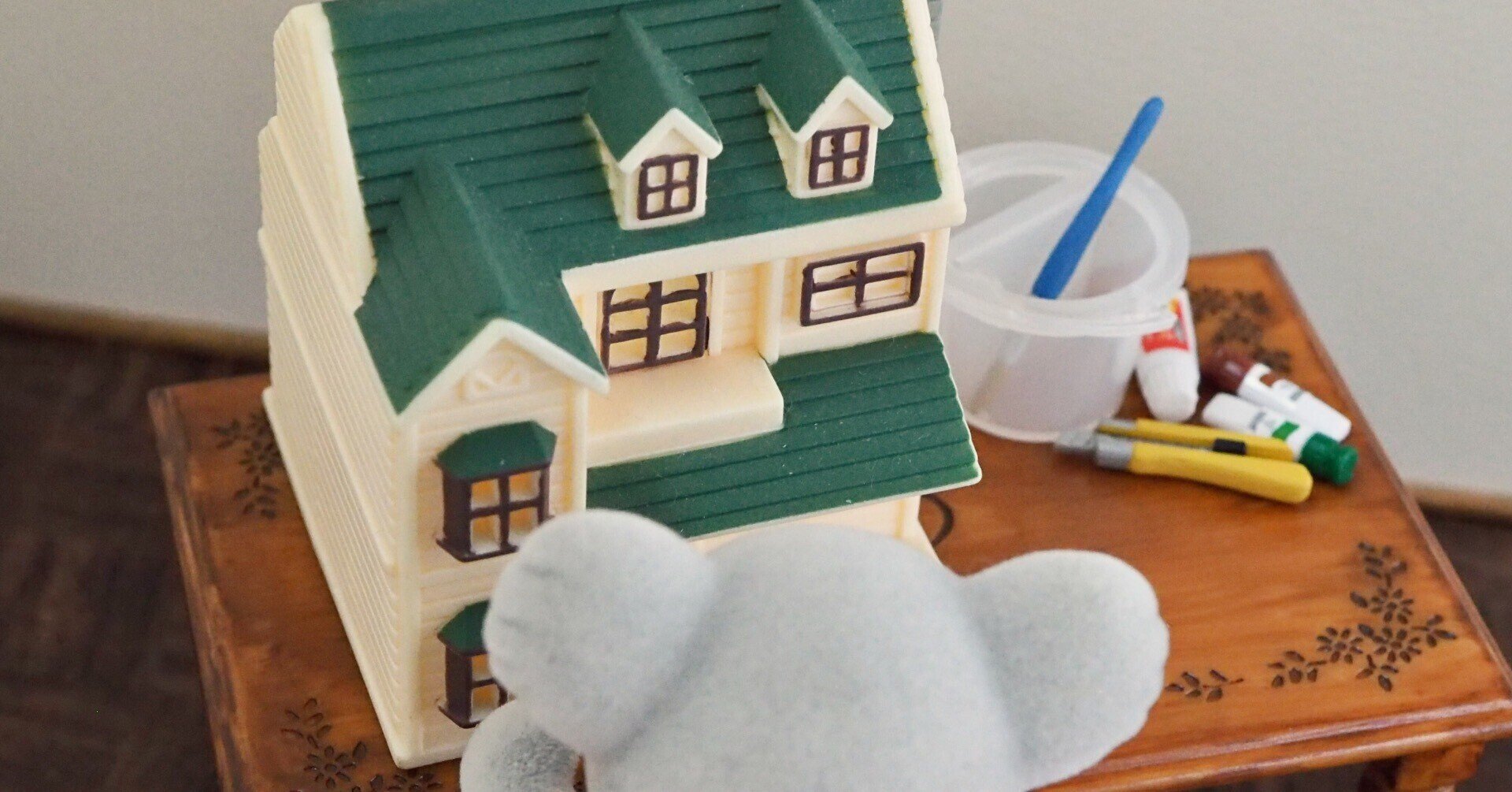 ドールハウス 森の中にあるお家 背景ボード｜ハンドメイド・手芸