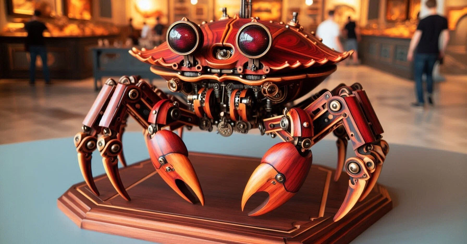 蟹 de ロボット、木製 @Copilot & ImageFX＋プロンプト｜茜町春彦