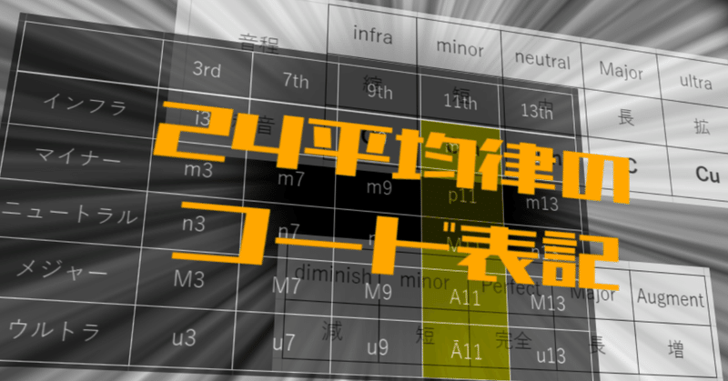 24平均律のコードってどう書く？？表記法のおはなし【020】
