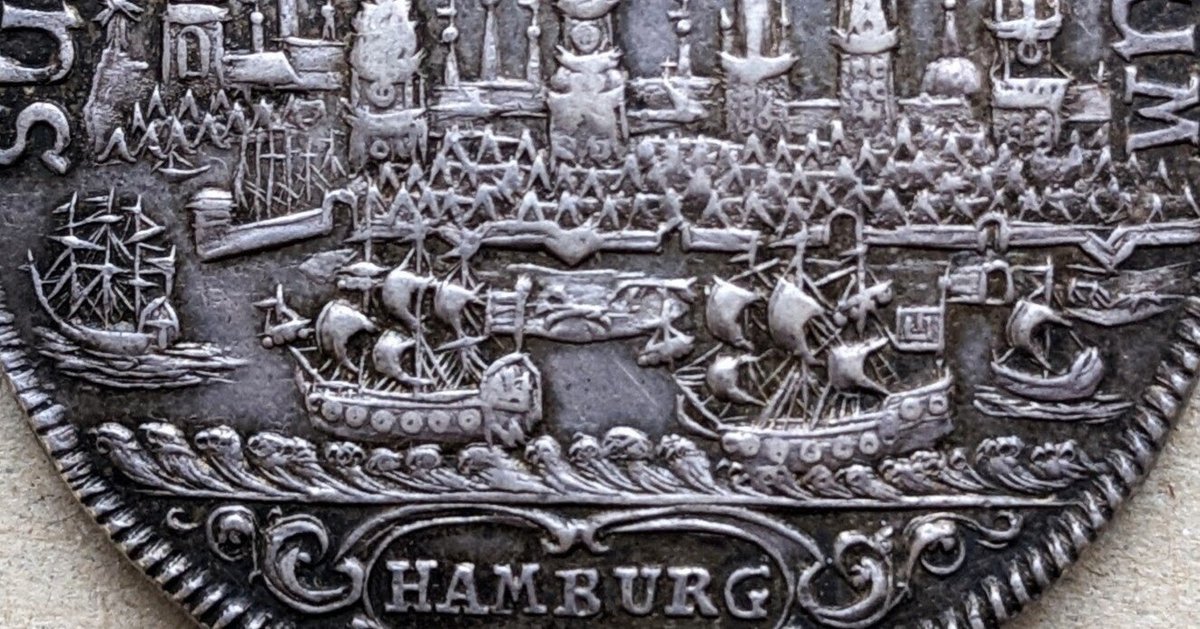 1717IR Hamburg Reichstaler 200th Anniversary of the